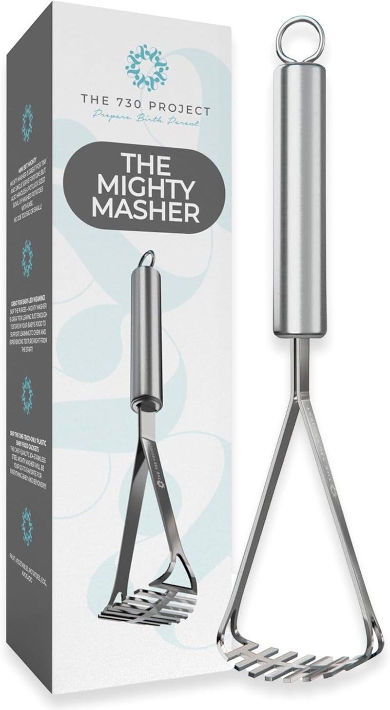 The 730 Project Mighty Masher – Stainless Steel Baby Food Masher - Image 1